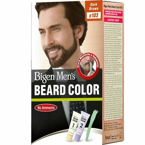 Bigen Men's Beard Color Dark Brown B103 (20g+20g) Pack of 2 - Picture 2 of 6