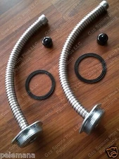 2-Pk Military Army 5 Gallon Jerry Gas Can Flexible Metal Nozzle Blitz USMC Spout