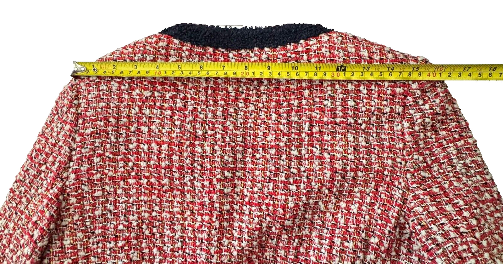Chanel Jacket 40 Chanel Boutique 1995 Runway Tweed Jacket Red Navy Rare thumbnail 11