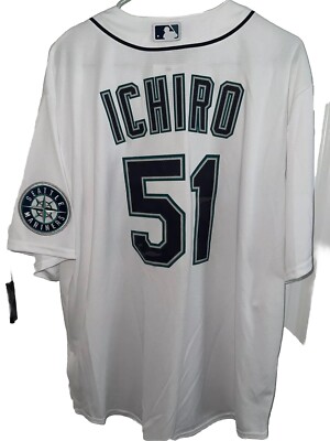 Nike Ichiro Suzuki #51 Seattle Mariners Patch Cooperstown XL