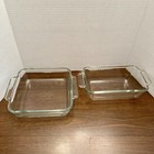 Anchor Hocking 5x9" 1.5 Quart/1.5L Clear Glass Loaf Pan & 8x8 Square Baking Dish