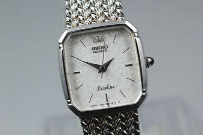 Vintage 1990 Seiko Exceline 7321-5910 Diamond Square Quartz Vintage 1990 Seiko Exceline 7321-5910 Diamond Square Quartz