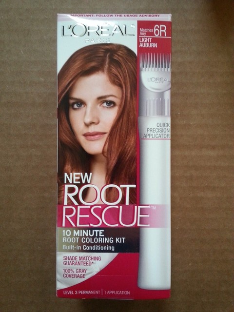 Loreal Paris Root Rescue 10 Minute Hair Color Kit Light Auburn 6r Ebay Nib L Oreal Root Rescue 6r Light Auburn Permanent Hair Color 1 Lication