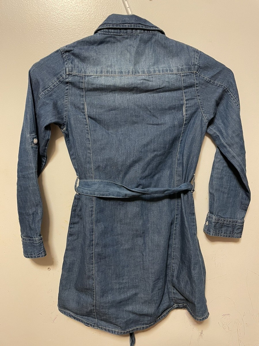 Guess Girls Denim Adjustable Long Sleeve Dress Size 7 | eBay Guess Girls Denim Adjustable Long Sleeve Dress Size 7 | eBay