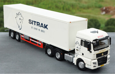 1/36 White Container Truck - Sinotruk SITRAK C7H Diecast Trailer Model