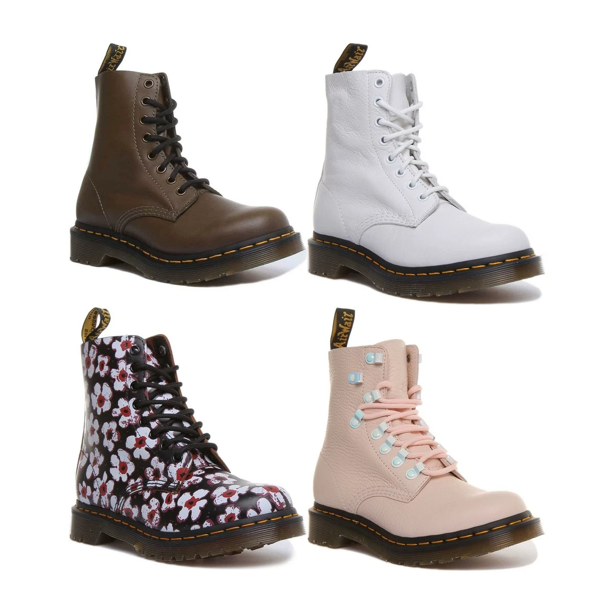 Dr Martens 1460 Pascal Iridescent Lace up Hardware Boot Light Pink