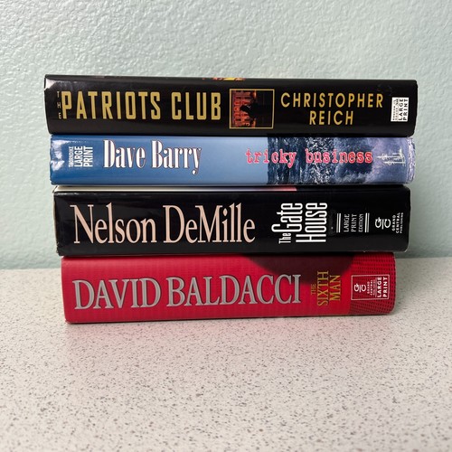 Lot 4 LARGE PRINT Mystery Thriller Suspense Baldacci Reich Barry DeMille Books - Picture 7 of 7