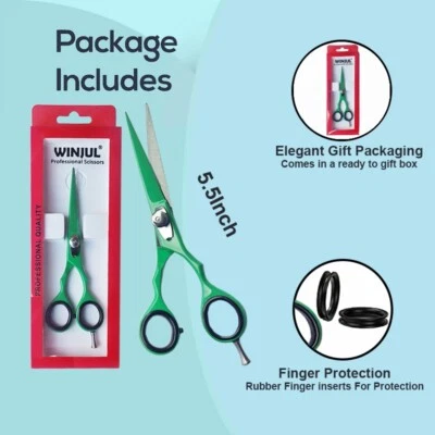 WINJUL Professional 5.5” Hairdressing Scissors - Barber Salon Razor Sharp Hair Cutting