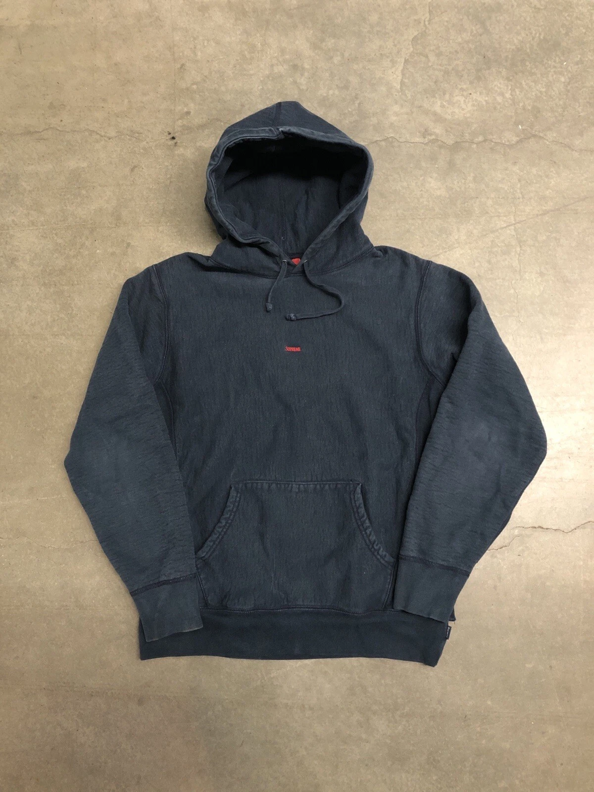 Sweat shirt à capuche Supreme Micro Logo homme bleu marine moyen FW2019 
