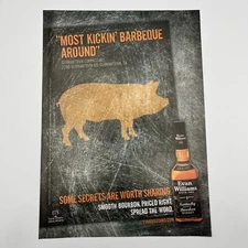 Evan Williams Whiskey 2011 Print Ad 8"x11" Germantown Commissary BBQ Tennessee