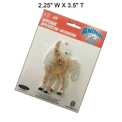 CUTE BABY HORSE 3.5 INCH IRON-ON EMBROIDERED PATCHES DECORATIVE APPLIQUE 