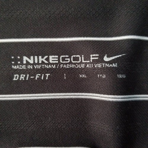 Nike Dri-Fit Golf Hombre Camisa Polo a Rayas Marrón Oscuro Blanco Talla XXL - Imagen 6 de 9
