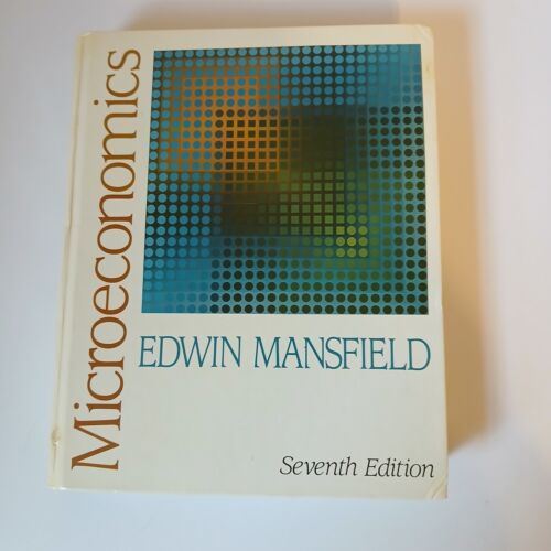 Microeconomics Theory Applications Seventh Edition Edwin Mansfield 1991 VTG - Picture 1 of 6