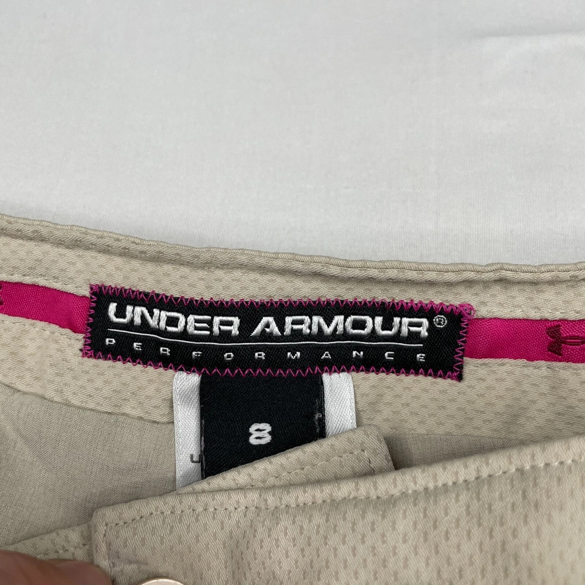 Falda Under Armour Mujer 8 Beige Skort Integrado Corto Rendimiento Activo Bolsillo