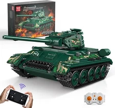 Mould King 20015 Remote Control T-34 Tank Army Building Block Toy Set