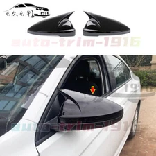 For VW Jetta 2022-24 2PCS ABS Gloss black Side Door Rearview Mirrors Cover Trim