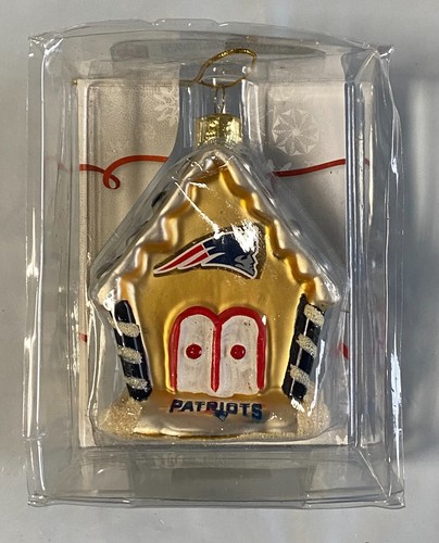 New England Patriots Gingerbread House Christmas Tree Holiday Ornament FREE SHIP - Picture 3 of 3
