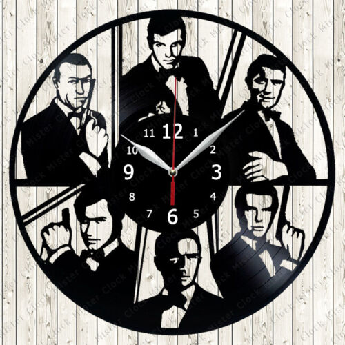 James Bond Vinyl Record Wall Clock Decor Handmade 284 - Afbeelding 1 van 12