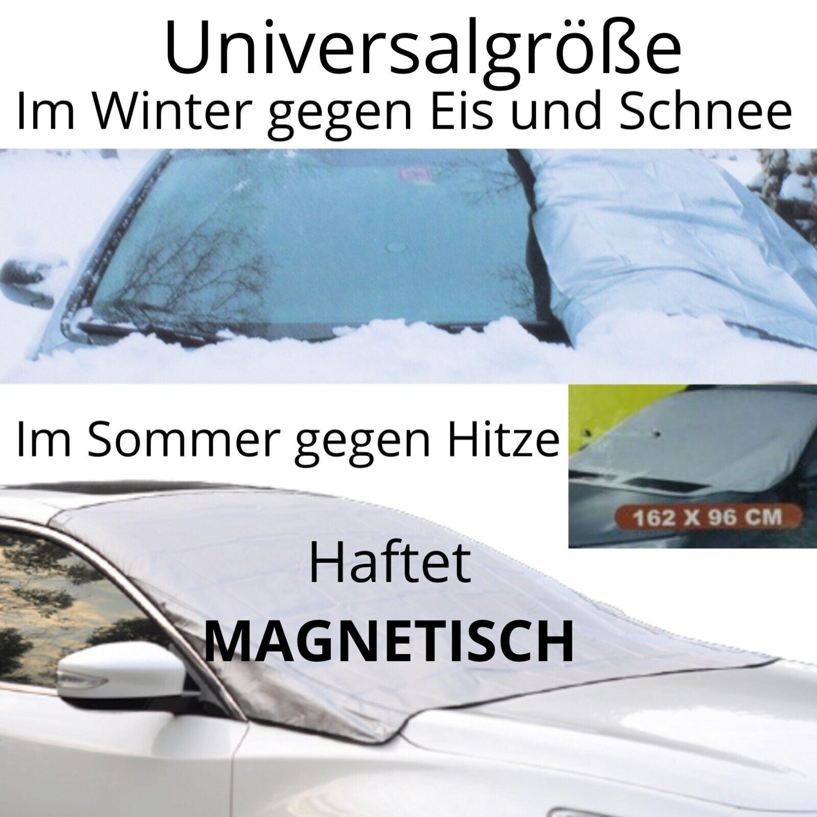 Scheibenabdeckung XXL Scheibenschutz Auto PKW Schnee Frontscheibe  Frostschutz