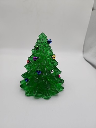 Christmas Tree Resin 4.5" X 3" Green Multicolor Decorations - Picture 8 of 12