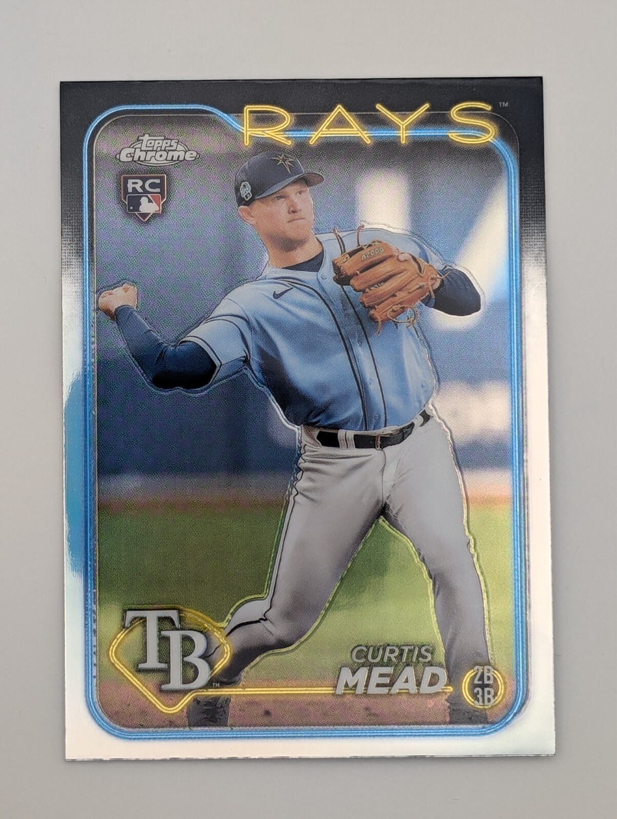 2024 Topps Chrome Baseball 209 Curtis Mead Refractor Rookie Card