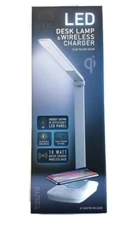 Tzumi LED Adjustable Desk Lamp and Wireless Charger Android & iPhone Compatible