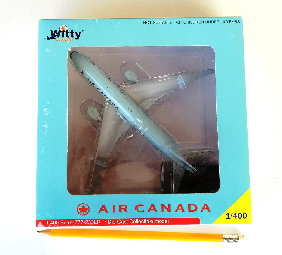 WITTY Wings 1:400 ● Boeing 777-233LR AIR CANADA (c2007 C-FIUJ, w/ stand) Diecast - Imagen 4 de 4