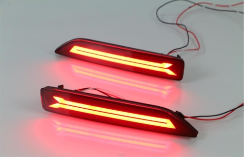 2x Red LED Rear Bumper Tail Brake Light Lamp For Honda CRV 2007- 2009 - Foto 5 di 6