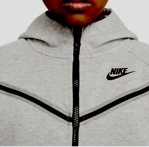 Nike Sportswear Tech Fleece Big Kids Girls Full-Zip Hoodie M+Plus DD9154 091 - Picture 6 of 7