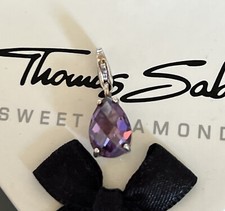 Thomas Sabo lila Tropfen Charm Anhänger 