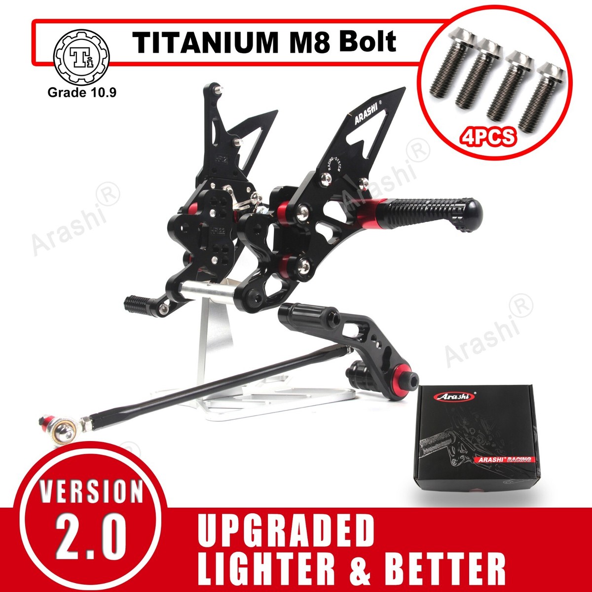 鈴木　4箱 For Suzuki GSXR600 GSXR750 2006-2010 Adjustable Footrest