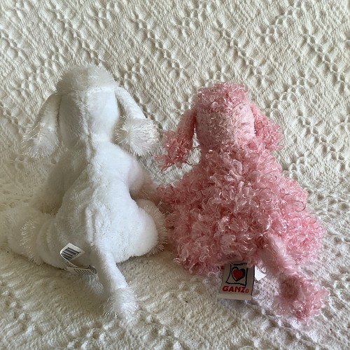 2- Ganz Webkinz Pink & White Poodles No Codes - Picture 5 of 9