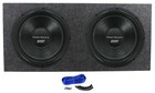 (2) Power Acoustik Bamf-154 15" 3800w Car Subwoofers+Sealed Sub Box Enclosure