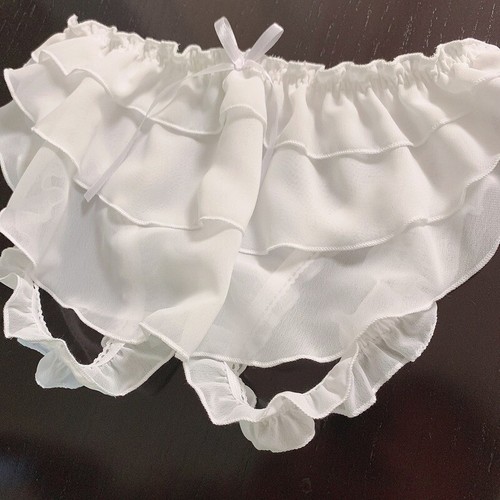 Open Crotch Panties Knickers Briefs Layered Ruffle Frill Lolita Lingerie Sexy - Picture 4 of 14