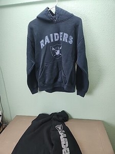 Raiders Medium Sweatshirt Sweatpants Black NFL Team Apparel Gildan K10