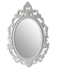 SPECCHIO OVALE DA PARETE SPECCHIERA CORNICE LEGNO CLASSICO MODERNO 60*39 cm