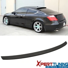 For 08-12 Honda Accord OE Factory Style Unpainted Black ABS Rear Trunk Spoiler