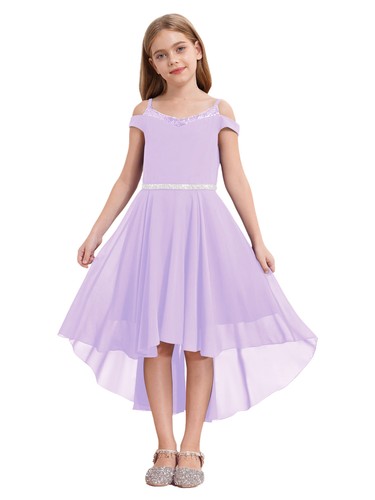 Girl Leotard Wedding Dress Lyrical Dancewear Pageant Ball Gown Dinner Maxi Prom - Picture 54 of 62