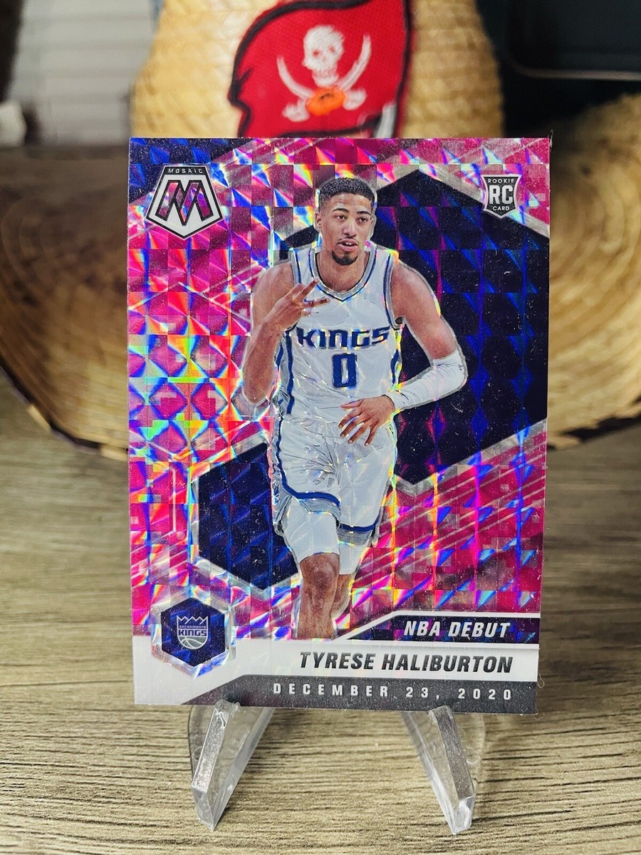 2021 Mosaic Tyrese Halliburton RC NBA Debut pink Prizm #264