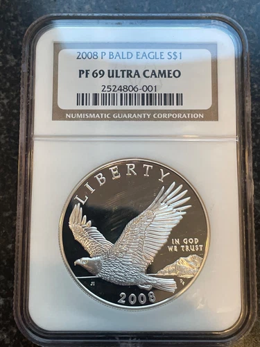 2008  P  BALD EAGLE PF 69 PROOF NGC ULTRA CAMEO