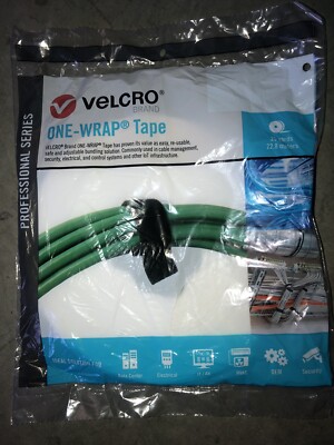 Velcro One Wrap Tape Professional Series 25 Yards x 3/4'' White 31091 Genuine OEM