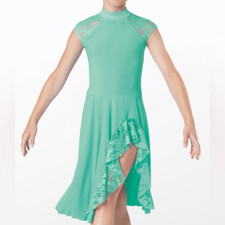 Weissman dance costume aqua blue-green Jealous Of The Angels 13192 child LC