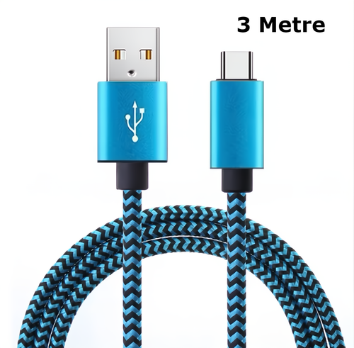 Braided USB-C Fast Charging & Data Cable 2A Charge Cord for Samsung iPhone 15 16 - Picture 15 of 27