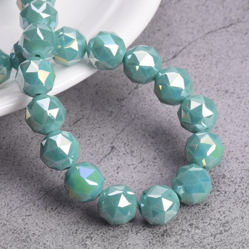 Cuentas sueltas de cristal facetado redondas coloridas de 10 mm con facetas triangulares 10 un. - Imagen 30 de 30