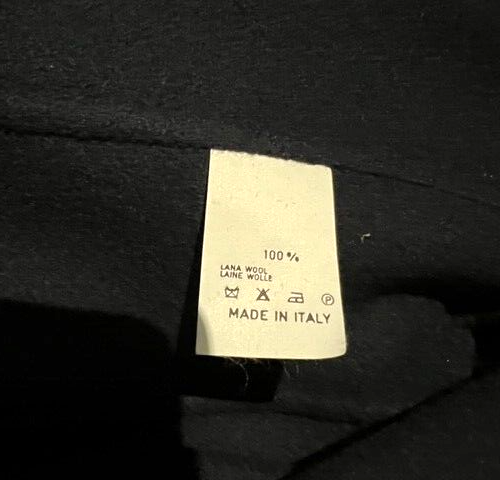 COSTUME NAZIONALE UOMO Uomo Nero Doppia Faccia Lana Cappotto Slim taglia 40 It 50 Italia - Foto 12 di 17