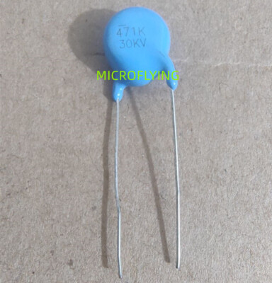 5PCS  NEW High Voltage Ceramic Disc Capacitors 470pf 0.47nf 471 30000V 30KV