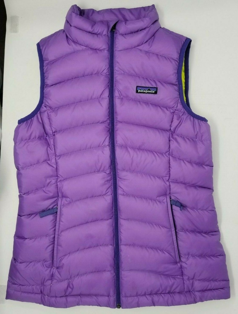 Patagonia Down Sweater Puffer Vest Purple Girl's Size XL (14) or