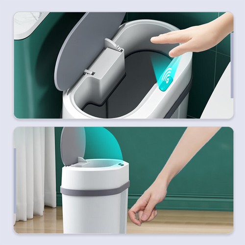 Smart Bathroom Trash Can Automatic Bagging Electronic Trash White Touchless 12L - Picture 10 of 14