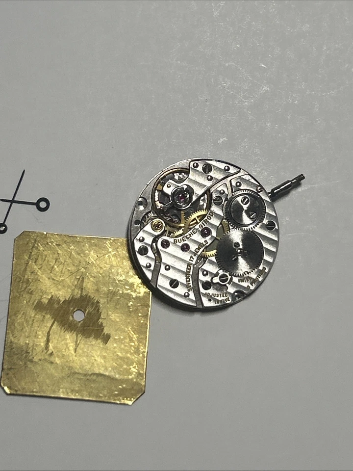 BUECHE GIROD Esfera Amarilla 18k Oro Ultra Delgado 17J 5 Posiciones  Foto 3 de 3