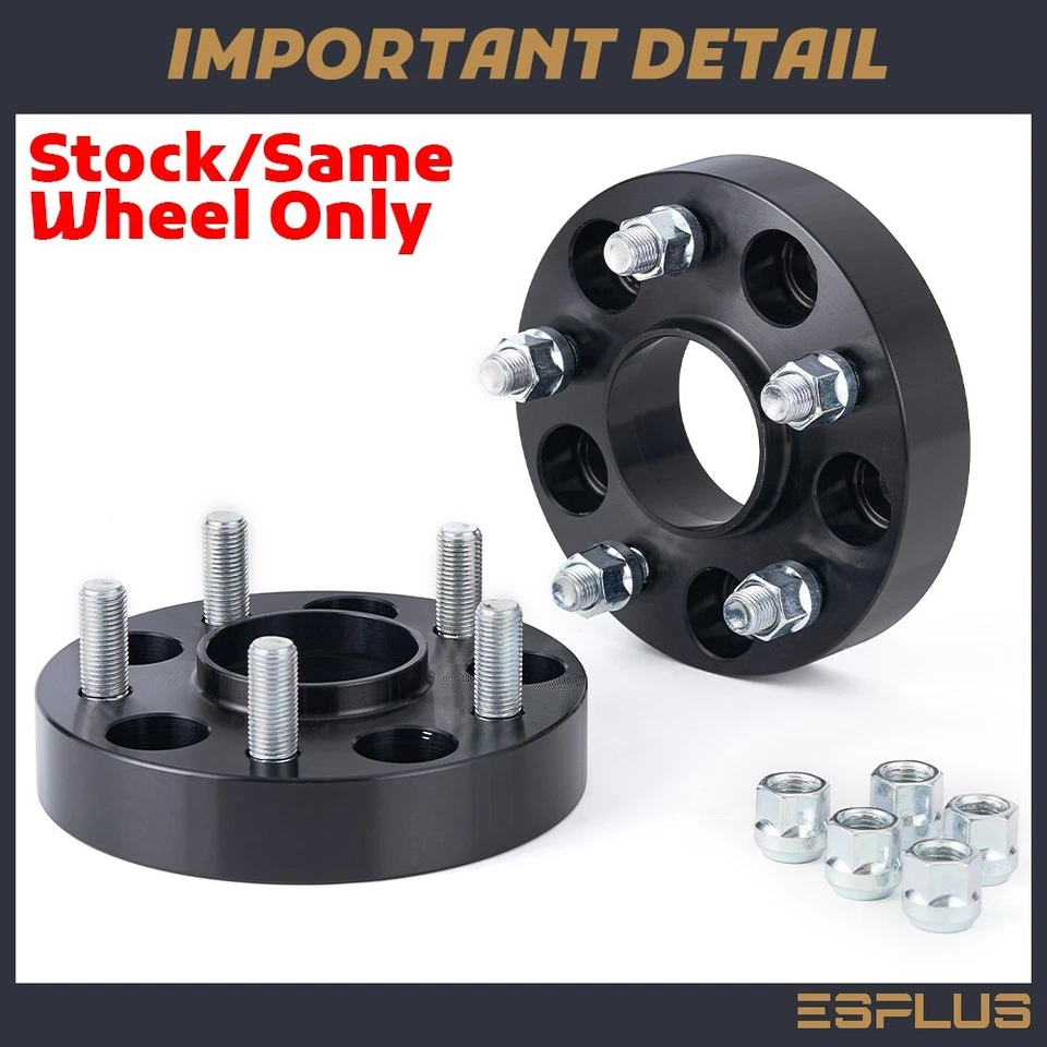 2x 1.25" Mercedes 5x112 66.6mm Hub Centric Wheel Adapter Spacer M14x1.5 Stud - Image 2 of 4